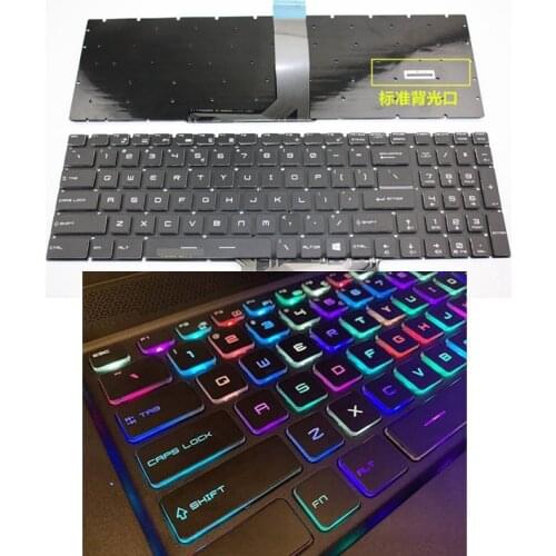 Per-key RGB backlit full color English Keyboard for MSI GS75 9SG 9SF 8SG 8SF 9SD 8SE colorful 9Z.NEKBN.B0F NSK-FCBBN US