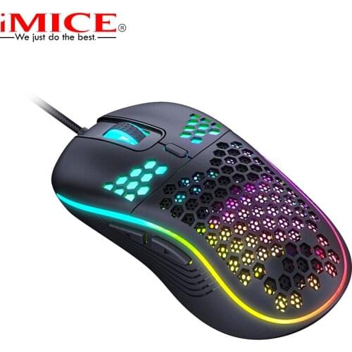 IMICE T98 wired game mouse RGB luminous Hole mouse 7200DPI RGB lighting effect gaming mouse Hollow out