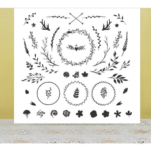 AZSG Bush Leaves Flowers Clear Stamps For DIY Scrapbooking/Card Making/Album Decorative Silicone Stamp Crafts
