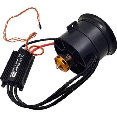 QX-Motor QF3027 70mm EDF(12) 12-Paddle Fan Outer-Rotor Brushless Motor 2200KV 6S For RC Airplane Model Drone Accessories