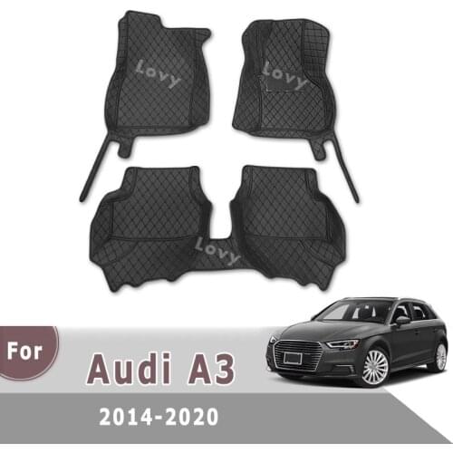 RHD Carpets For Audi A3 2020 2019 2018 2017 2016 2015 2014 Car Floor Mats Waterproof Styling Accessory Decoration Full Surround