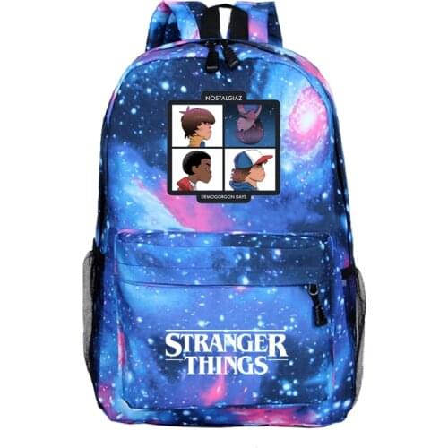 Stranger Things 3 Bag Back to School Backpack Traveling Knapsack Boy Girls Bookbag Packsack Laptop Shoulder Bag cheap