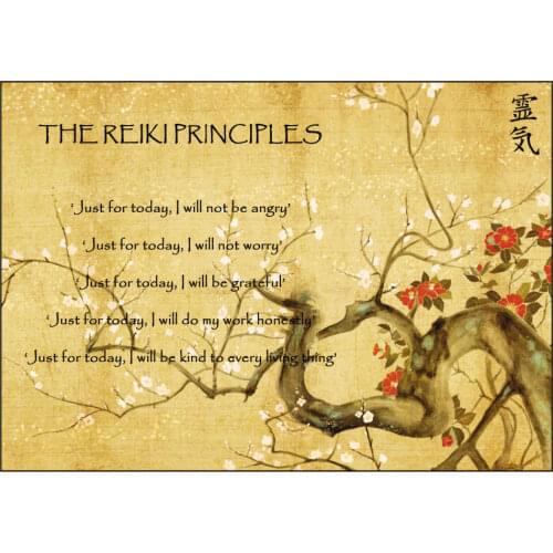 The Reiki Principles Art Film Print Silk Poster Home Wall Decor 24x36inch