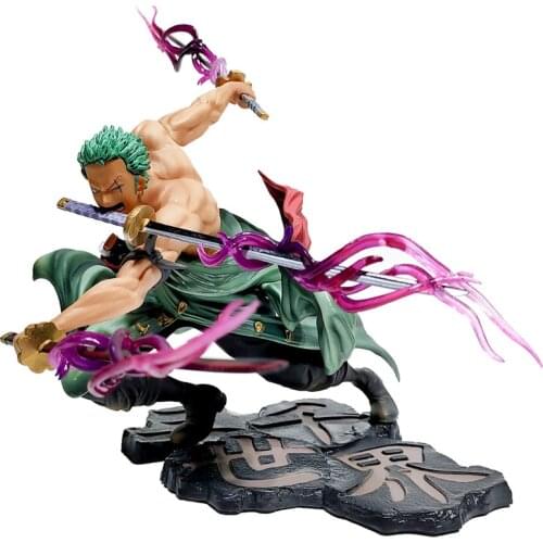 One Piece GK Kimono Roronoa Zoro Santoryu Battle Statue 2 Style Combat Ver PVC Action Figure Desktop Collection Model Toy Figma