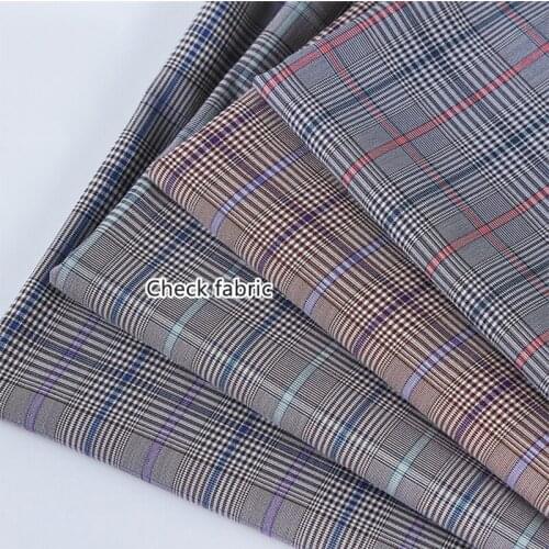 High quality cotton plaid yarn dyed SCOTTISH PLAID suit fabric pants suit vest skirt