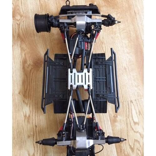 Stainless Steel Chassis Protection Chassis Armor Skid Plate Alxe Plate for 1/8 KM2 TH2 Traction Hobby Wrangler