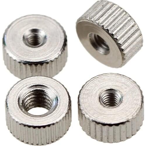 10Pcs M2 M2.5 M3 M4 Iron Ni-Plated Knurled Thumb Nuts Hand Grip Knobs Nut For Chassis Computer CPU