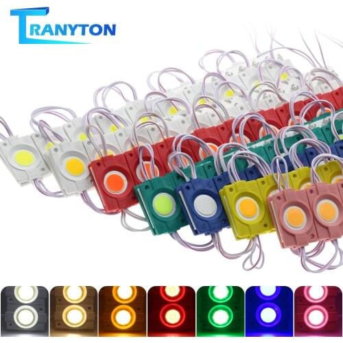 20Pcs/lot LED COB Chip Module White Warm White Yellow Red Green Blue Waterproof Light Advertising Lamp DC12V