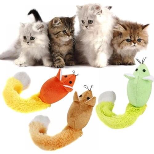 2021 Hot Sales Cute Long Tail Mouse Pet Cat Training Playing Tool Interactive Toy with Catnip