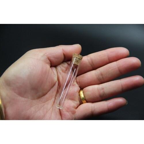 50pcs/lot 12*60mm 4ml Mini Tube Glass Bottle with Corks Small Glass Jars Gift Bottles Wedding Wish Craft DIY Christmas Gifts