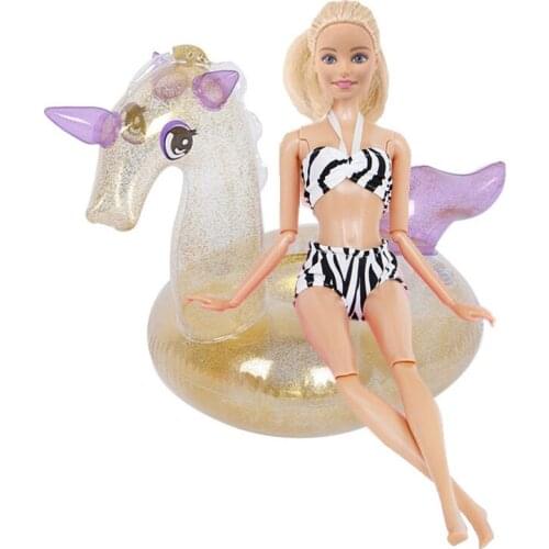 Doll Accessories Fit Barbies Mini Swimming Ring Barbies Sunbathing On The Water Cute&Cartoon style Best Gift For Our Generations