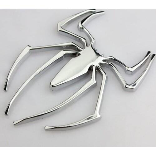 Car Stickers HOT Universal Metal Spider Shape Emblem Chrome 3D Car Truck Motor Decal Sticker