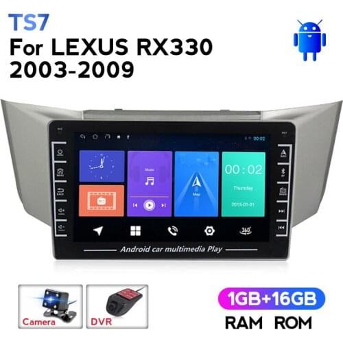 IPS Android Car Radio Multimedia Video Player Navigation GPS No 2 Din DVD for Lexus RX330 2003-2009 Support Carplay Camera DVR