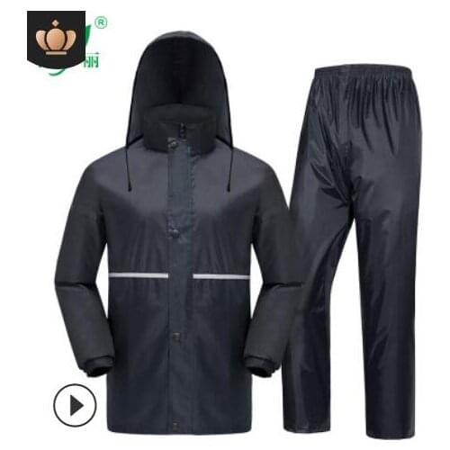 2019 Thick raincoat split suit cross-border direct rain pants adult reflective bicycle electric motorcycle riding waterproof