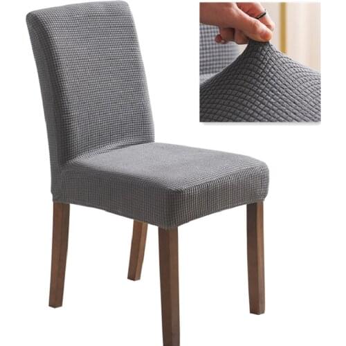 Corn Kernels Grids Dining Chair Covers Spandex Chair Covers Yellow Pink Green Purple Gray Chair Covers