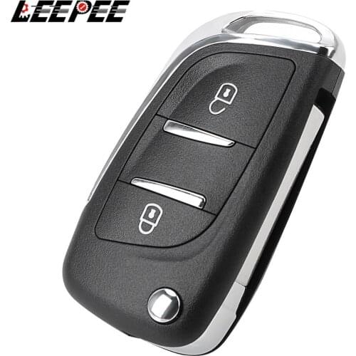Car-styling Key Fob Case Car Key Shell 2 Button Remote Flip Folding For Peugeot 107 207 307 307S 308 407 607 2BT DKT0269
