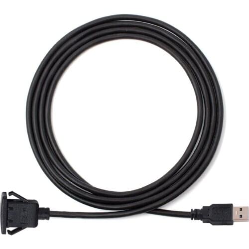 Chenyang Single USB 2.0 Extension Latch Mount Car AUX Waterproof Cable 1m for Dashboard Panel