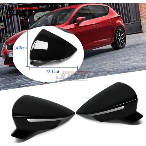 Black Mirror Cap For Seat Leon 5F MK3 ST Cupra 2013-2020 Ibiza MK5 Arona 2017-2018 Car Side Rearview Mirror Cover Accessories
