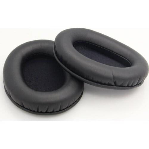 Black Leather 1 Pair of Ear Pads Cushion Cover Soft Earpads Replacement for Sound Blaster Tactic3D Wrath Wireless Headphones