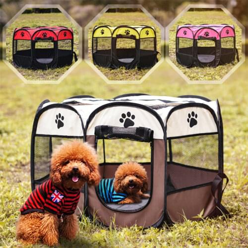 Dog House Round Dog Bed Tent Mat Playpen Pet Puppy Waterproof Cat Supplies Cage Cushion Outdoor Teepee Mesh Cover Nest Kennel