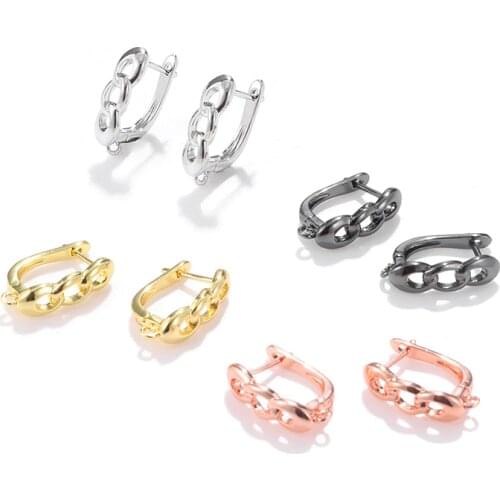 JunKang 1pair three ring shape earring accessories for jewelry making DIY handmade female materials