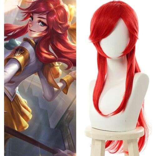 2019 Battle Academia Skins Lux Prestige Edition Cosplay Wigs Luxanna Crownguard the Lady of Luminosity Heorine Hair Wig +Wig Hat