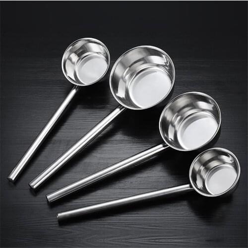 Stainless steel ladle thickened water oil liquid scoop Kitchen Tools Scoop Big Water Bailer Tableware Chefs Special tools