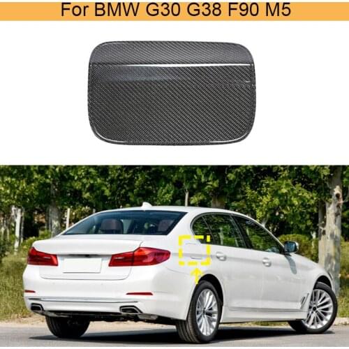 Carbon Fiber Car Fuel Cap Cover for BMW 5 Series G30 G38 F90 M5 2017 - 2019 Car Gas Oil Tank Trim Cover Accessories