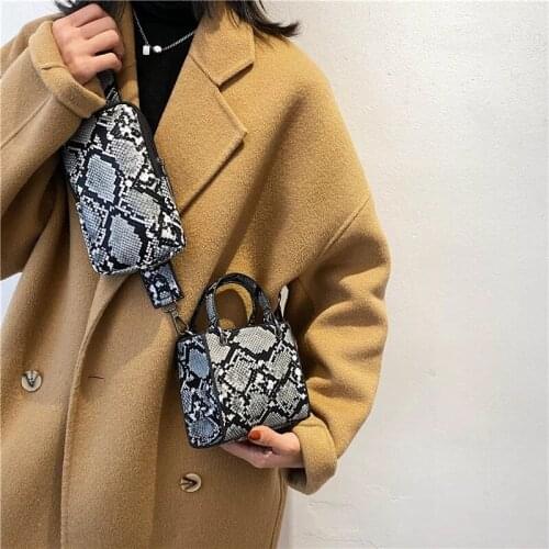 Fashion snake cross bag Casual one shoulder twin bag mini bag