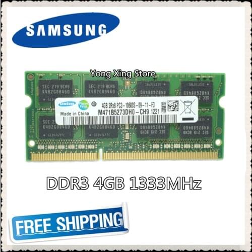 Samsung Laptop memory DDR3 4GB 1333MHz PC3-10600S notebook computer RAM 10600 4G original