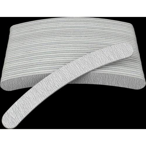 50PCS/lot Curve Nail File 100/180 nail Sanding buffer Grey Banana Nail art File Manicure Pedicure Nail Tools lime a ongle