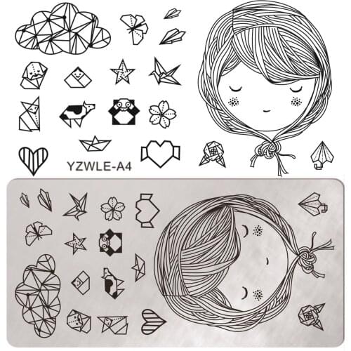 1Pc Nail Stamping Plates Lace Flower Animal Pattern Nail Art Stamp Stamping Template Image Plate Stencil Nails Tool