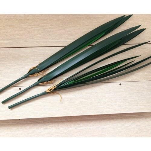 11pcs Plastic Cymbidium Orchid Plant Artificial Greenery 7 leaf branches Orchid Leaf 61cm for Floral Arrangement part