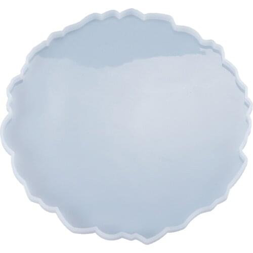 DIY Crystal Epoxy Mold Compote Swing Table Round Lace Coaster Table Decoration Silicone Mold