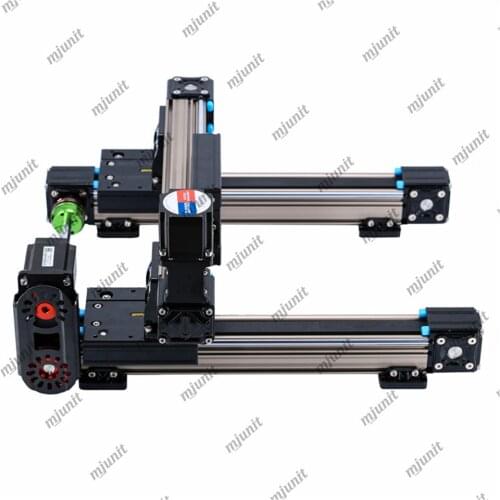 Mjunit synchronous belt module linear rail sliding guideway manipulator with customized XY axis gantry for reciprocating glue