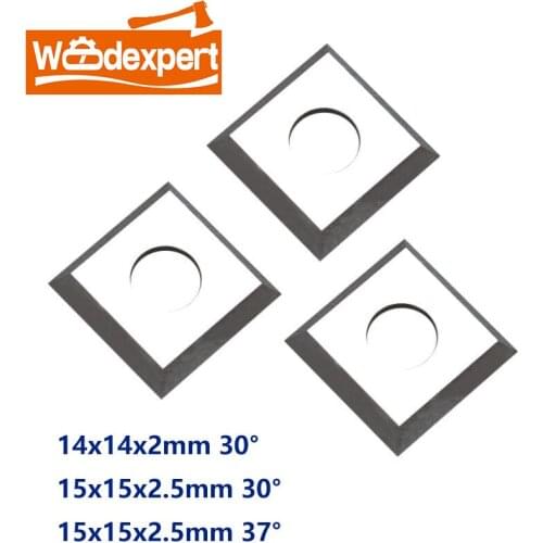 Square Corners Carbide Inserts Replacable Blade 4 Edges Knife Cutting Degree Angle for Spiral Spindle Cutter 14/15mm