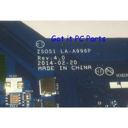 KEFU STOCK, Laptop motherboard ZSO51 LA-A996P REV : 4.0 suitable for HP 15-G notebook ，cpu A8-6410 compare PLEASE