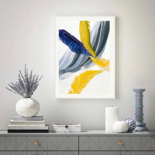 Modern Abstract Colorful Feather Canvas Art Paintings For Living Room Bedroom Posters And Prints Wall Poster Affiche Home Decor