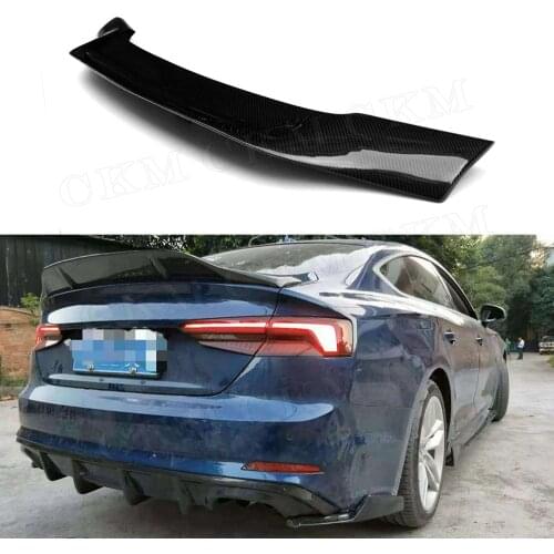 Carbon Fiber R style Car Rear Trunk Spoiler Wings for Audi A5 S5 RS5 Coupe Sedan 2 4 Door 2013-2018