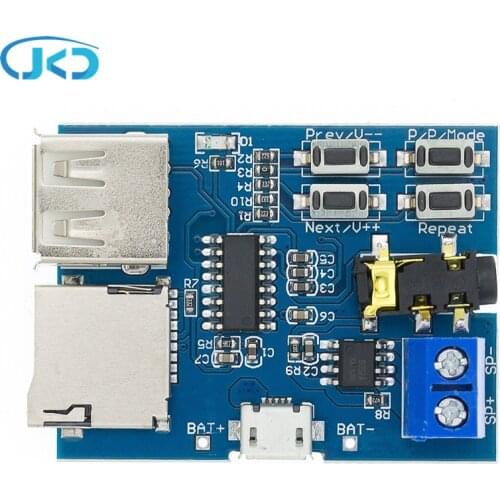 1pcs TF card and U disk MP3 Format decoder board module wiht power amplifier decoding audio Player mp3 decoder board module