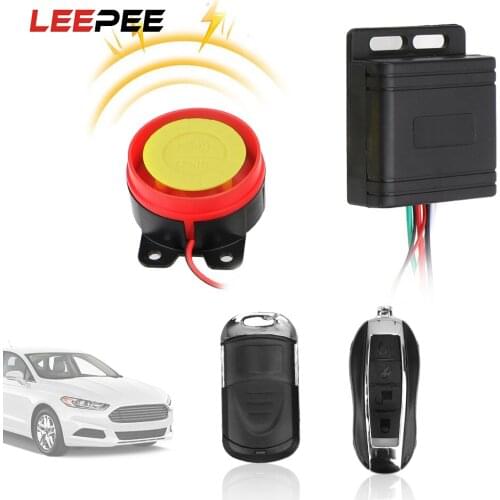 LEEPEE 12V Motorcycle Bike Smart Alarm Remote Control Key Security Alarm System Car Keyring Anti-theft Car Styling