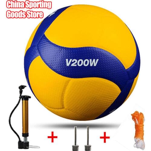 High Quality Volleyball V200W, Competition Professional Game Volleyball 5 Indoor Volleyball , gift Pump + Needle +Net bag