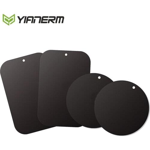 Yianerm 5Pcs Pack Replacement Mount Metal Plates For Magnetic Car Phone Holder Iron Plates With 3M Adhesive Accessory