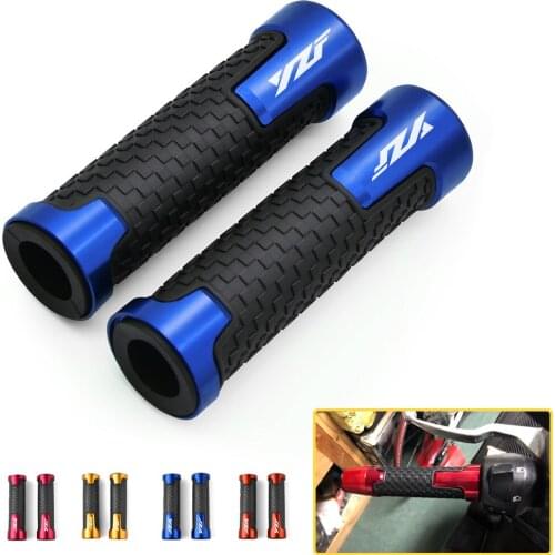 YZF Motorcycle Hand Grips 7/8" 22mm CNC Aluminum Rubber Gel Handle Grip For YAMAHA YZF R1 R1M R6 2005-2017 2018 2019 2020 2021