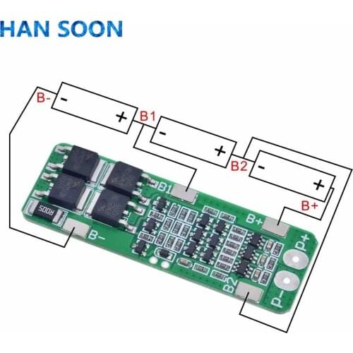 3S 20A 18650 Li-ion Lithium Battery Charger PCB BMS Protection Board For Drill Motor 12.6V Lipo Cell Module 64x20x3.4MM
