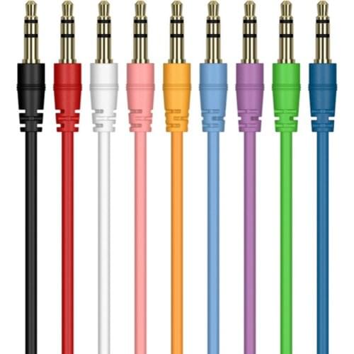 1M Gold-Plated 3.5 mm Male to Male Audio Aux Cable For MP4 PC Samsung Car Headphone Speaker Wire Line AUX Cord
