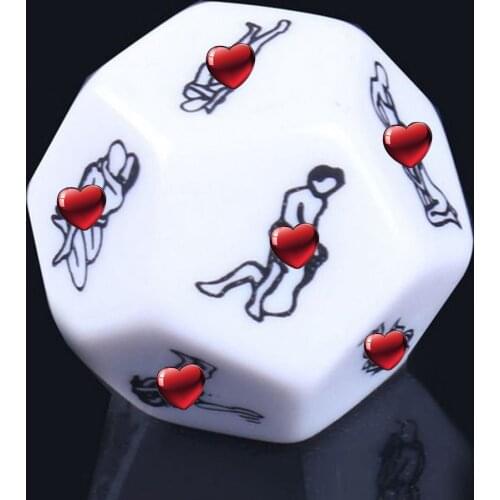 1 Piece Erotic Dice Game Toy For Bachelor Party Funny Dice Adult Couple Novelty Gift 3CM Hot Selling