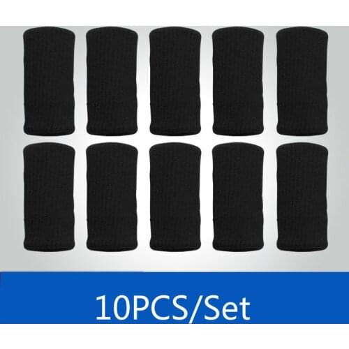 10PCS Finger Sleeve Thumb Support Brace Elastic Compression Finger Support Splint Protector Basketball Sport Arthritis Sleeves