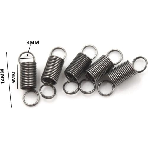 10pcs/lot 10mm Draw To 30mm Stainless Steel Small Tension Spring With Hook For Tensile DIY Toys