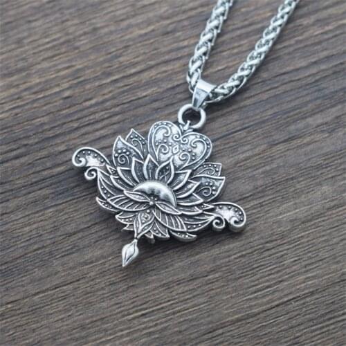12pcs 2021 New Mandala Lotus Fashion Pendant Necklace Spiritual Gift